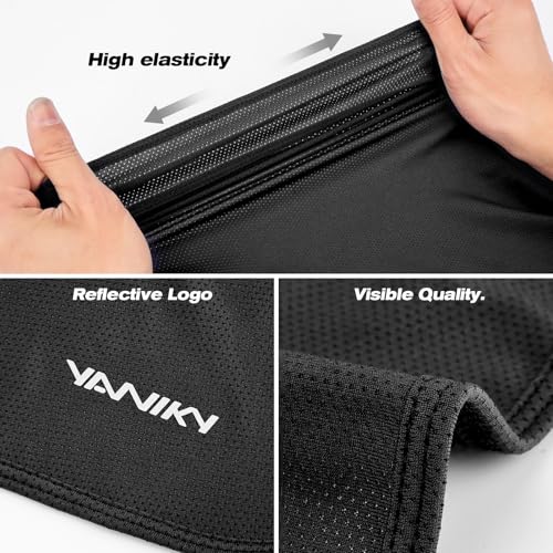 YANIKY Bandanas Skull Cap for Men Women 3-in-1 Breathable Neck Drape Do Rag - color: Black+black