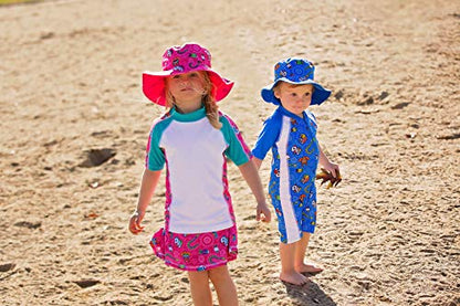 Baby BanZ UV Reversible Bucket Hat - color: Orange Tide, size: 0
