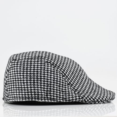Women's Berets: Black Houndstooth Red Beret Hats for Women Fall Winter Fashion Outfit - color: Advance-houndstooth-black