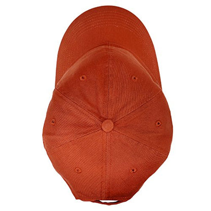 Falari Classic Baseball Cap Dad Hat 100% Cotton Soft Adjustable Size - color: Rust Brown