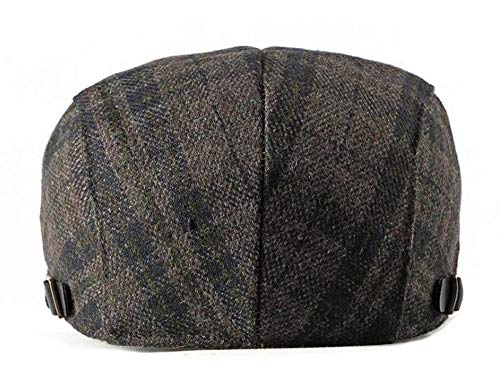 2 Pack Men's Cotton Flat Cap Ivy Gatsby Newsboy Hat - color: G