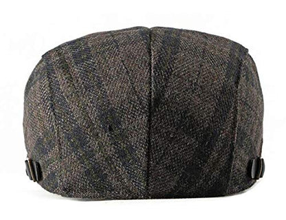 2 Pack Men's Cotton Flat Cap Ivy Gatsby Newsboy Hat - color: G