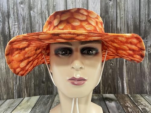 Funny Sun Hat for Men Women Wide Brim Bucket Hat Hiking Boonie Hat Summer Beach Fishing Caps - color: Baked Beans