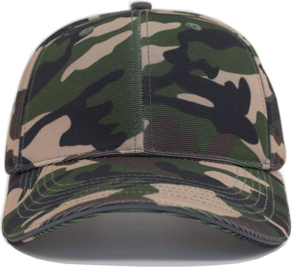 TSSGBL Men's Plain Baseball Hat - OSFM & XXL Big Head Fit，Adjustable Structured Ball Cap with Reflective Sandwich Brim - color: Camo, size: Medium-Large