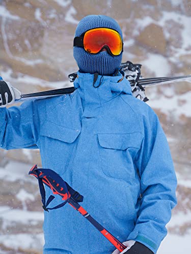 SATINIOR 1 Hole Ski Mask Winter Knitted Balaclava Warm Full Face Mask Windproof Head Cover for Men Women Sports Outdoor - color: Denim Blue, size: Medium