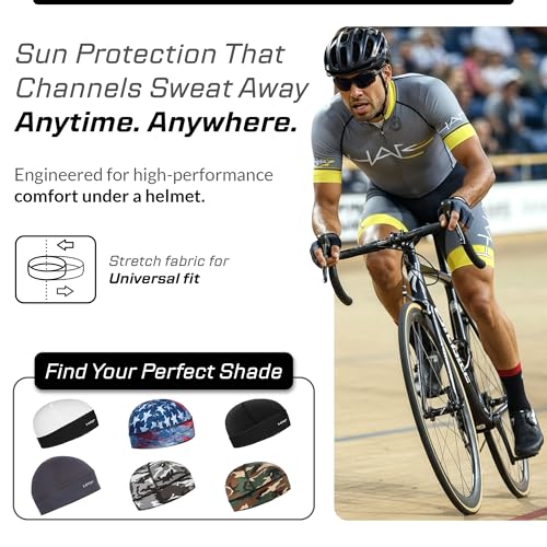 Halo Headband Skull Cap - The Ultimate Sweat Diverting, Absorbent, Lightweight, High Performance Skull Cap - color: Charcoal