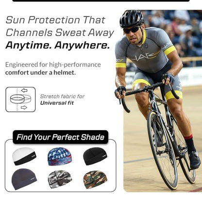 Halo Headband Skull Cap - The Ultimate Sweat Diverting, Absorbent, Lightweight, High Performance Skull Cap - color: Charcoal