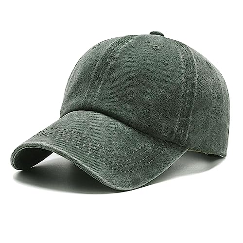 NPJY Baseball Cap Golf Dad Hat Adjustable Original Classic Low Profile Hat - color: Green(washed)