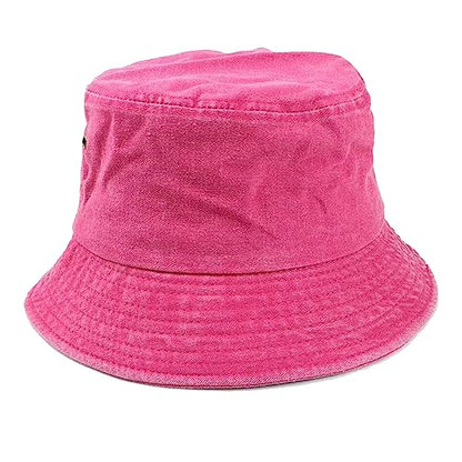 Premium Cotton Bucket Hats,Packable Hats for Men Women,Summer Bucket Hat,Fishing Sun Hats - color: Rose