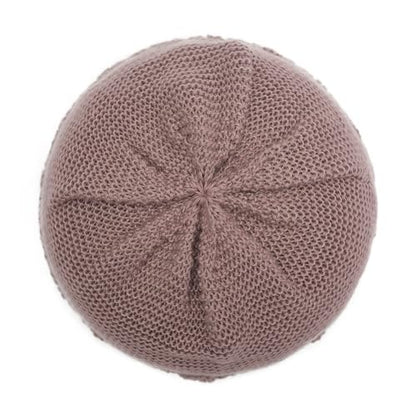 ZLYC Crochet Slouchy Beanie for Women Soft Lightweight Skull Cap - color: Solid Purple