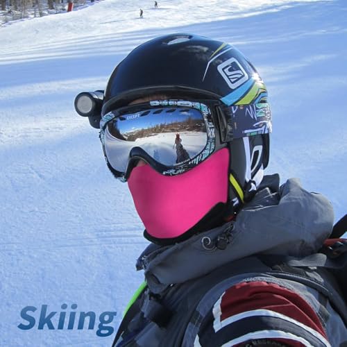 YESLIFE Summer Balaclava Ski Mask for Men&Women, Face Mask - color: Dark Pink
