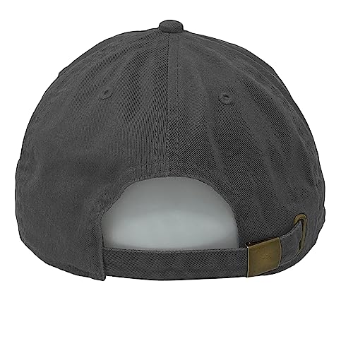 Glory Max 100% Cotton Baseball Cap Classic Plain Low Profile Golf Dad Hat Buckle Adjustable - color: Charcoal