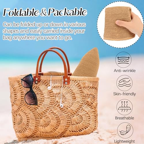 Babalet Summer Straw Beach Sun Hats for Women Packable Floppy Bucket Hat - color: Pink