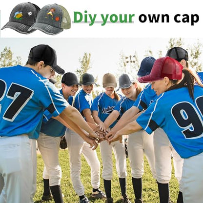 Suhine 24 Pcs Blank Trucker Hat Bulk,Unisex Baseball Cap - color: Bright Color