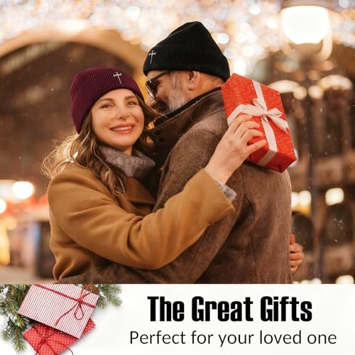 Winter Beanie for Men Women Fleece Lined Beanies Hats Soft Warm Thick Knit Hat - color: Navy Blue