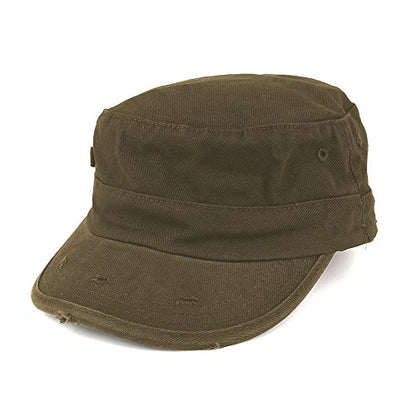 ARMYCREW Washed Cotton Army BDU Style Fitted Military Cap - color: Olive, size: Small-Medium
