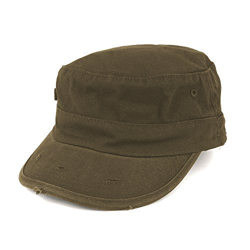 ARMYCREW Washed Cotton Army BDU Style Fitted Military Cap - color: Olive, size: Small-Medium