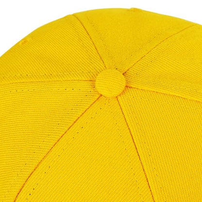 Flat Brim Hats for Men - Gothic Style Skull Hat Leather Pattern - Hip-Hop Snapback Hat Skeleton Hats for Men - color: 03.skeleton-2-yellow