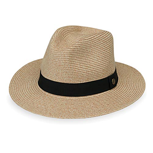 Unisex Palm Beach Fedora, Medium-Large or XL, Packable, UPF 50+, Adjustable - color: Beige, size: Large-X-Large