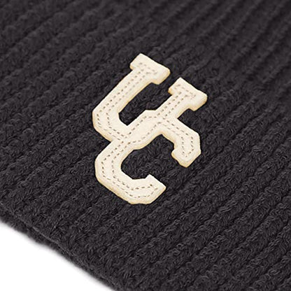 UNDERCONTROL Flexible Fit Logo Embroidery Unisex Fall Winter Thin Long Acryl Trawler Beanie Knit Slouchy Skull Ski Hat Korea - color: Flex Charcoal