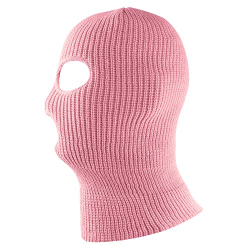 Super Z Outlet Knit Sew Acrylic Outdoor Full Face Cover Thermal Ski Mask One Size Fits Most - color: Pink