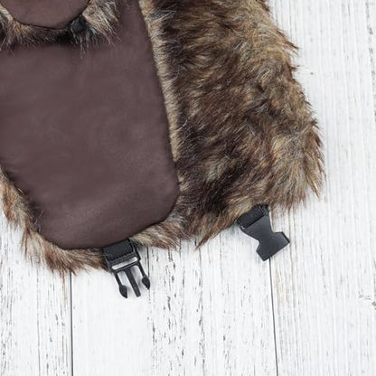 ONWAY Trapper Hat Winter Hats for Women Men with Faux Fur Ear Flaps - color: Coffee