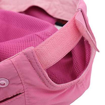 Hat with Neck Protection Detachable Multi-Purpose Summer Sun Hat Sun Protection Breathable Quick Dry UV Protection - color: Pink, size: Large