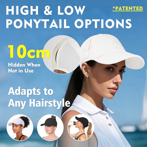 TOP-EX UPF 50+ Cooling High Ponytail Baseball Cap for Women - color: Grey, size: One Size