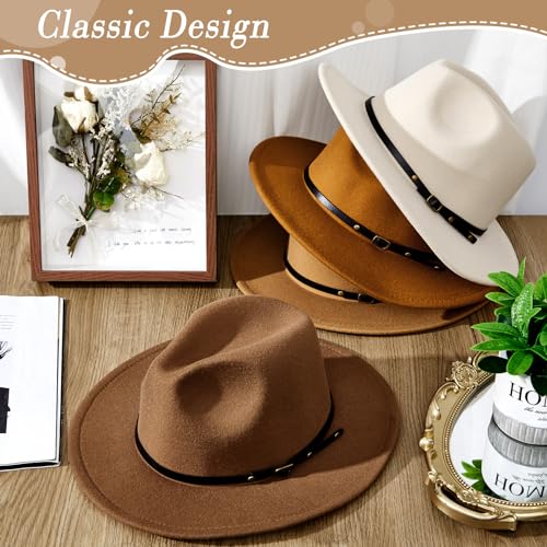 Hercicy 6 Pcs Fedora Hats for Women Men - color: Fresh Color