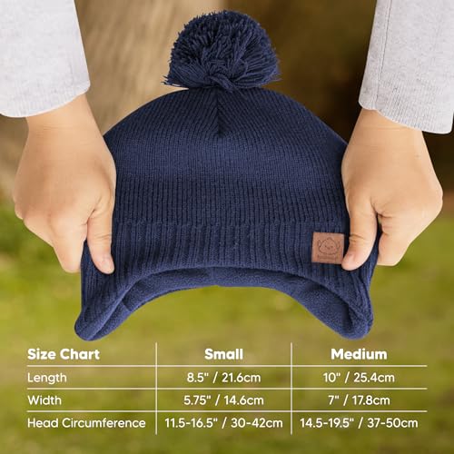 KeaBabies Baby Beanies, Winter Baby Hats for Boys, Girls (Navy, 6-36M) - color: Navy
