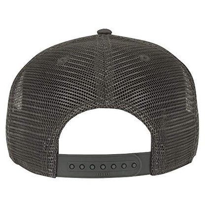 OTTO SNAP Hawaiian Pattern Square Flat Visor 6 Panel Pro Style Snapback Hat - color: Char. Gray
