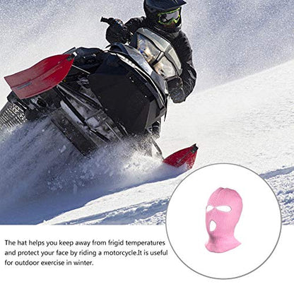 3-Hole Ski Face Mask Balaclava for Men and Women,Set of 2 - color: Pink