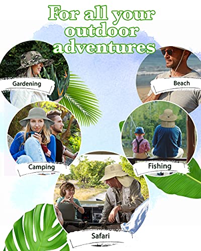 Tirrinia Neck Flap Fishing Safari Cap for Men - color: #1 Grey