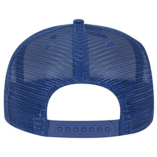 OTTO SNAP Hawaiian Pattern Square Flat Visor 6 Panel Pro Style Snapback Hat - color: Royal
