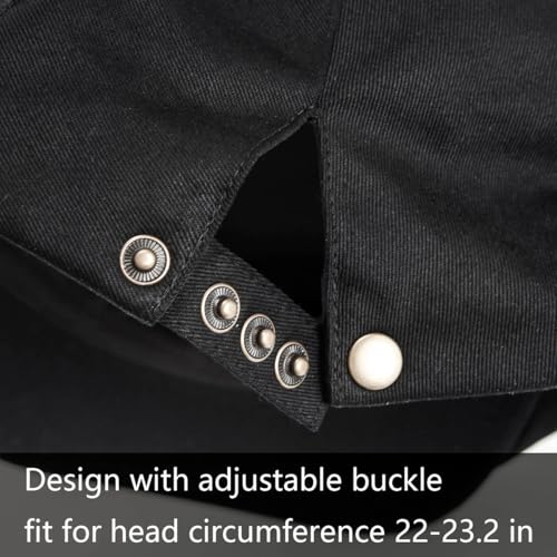 Classic Solid Flat Cap Newsboy Hats for Men Retro Cabbie Driving Adjustable - color: C01 Black With Mesh Lining