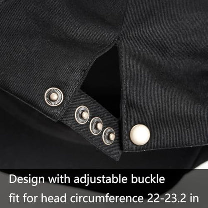 Classic Solid Flat Cap Newsboy Hats for Men Retro Cabbie Driving Adjustable - color: C01 Black With Mesh Lining