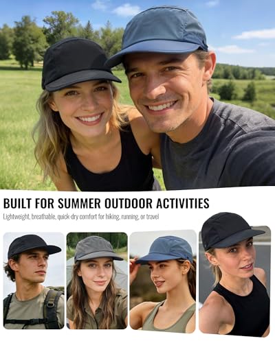 CLAPE Snapback 5 Panel Hat for Men Flat Bill Funny Trucker Hats Running - color: Wbqsg1-black
