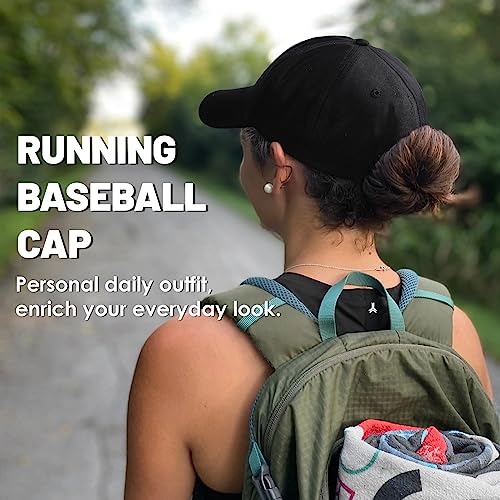 Lvaiz Womens Satin Lined Baseball Cap Washed Cotton Adjustable Dad Hat - color: Black
