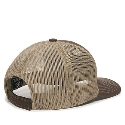 Outdoor Cap Unisex-Adult Outdoor Cap Structured Mesh Back Trucker Cap - color: Brown/Tan