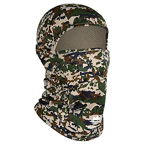 Balaclava Ski Mask, Sun Protection Breathable Face Cover Men Women - color: Camo Green