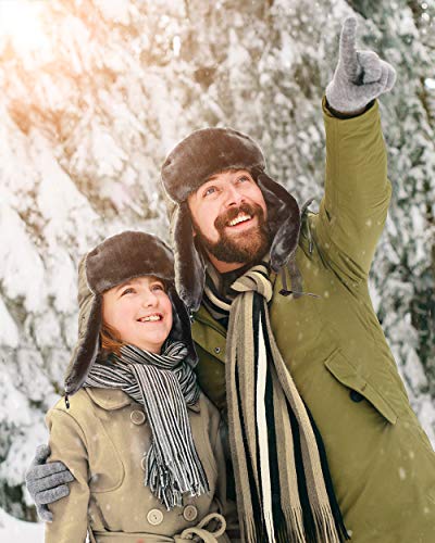 Trapper Hat Winter Hats for Men Trooper Hunting Ski Hat Women Ear Flap Windproof Mask - color: Beige