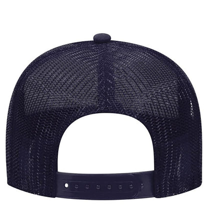 Otto Cap 5-Panel Mid Profile Mesh Back Trucker Hat, OS - color: Navy