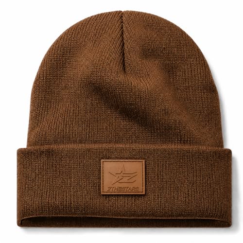Winter Beanie Men Women Heavyweight Stretch Knit Cuffed Hat - color: Coffee