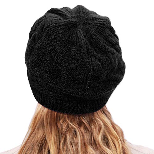 Muryobao Women Winter Warm Beanie Knit Hat Soft Lined Snow Ski Caps with Visor