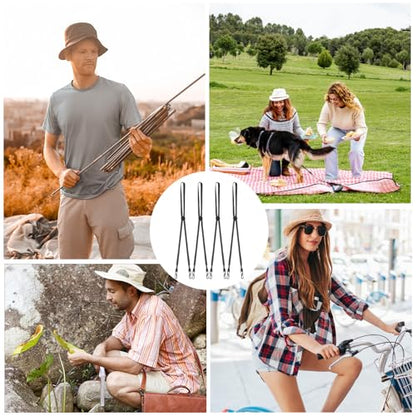 5 Pcs Adjustable Hat Strap, Elastic Hats Removable Chin Cord - color: Black