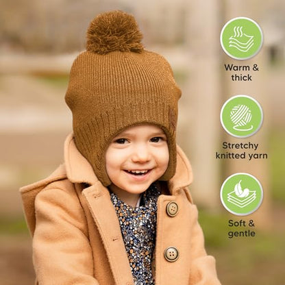 KeaBabies Baby Beanies, Winter Baby Hats for Boys, Girls (Latte, 6-36M) - color: Latte