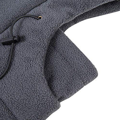 REDESS Winter Windproof Hat, Unisex Children Heavyweight Balaclava, Ski Mask with Thick Warm Fleece Face Cover - color: Dark Gray