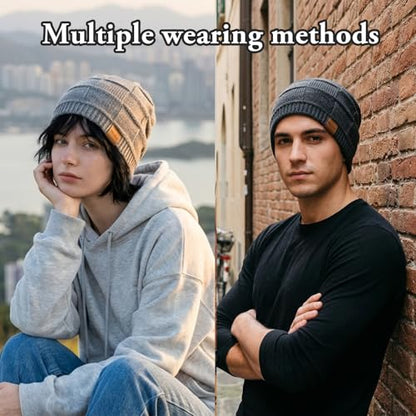 HandZest Relaxed-Fit Knit Beanie: Lightweight, Breathable for Spring & Fall. Soft, Stretchy. One Size Fits Most - color: Blue