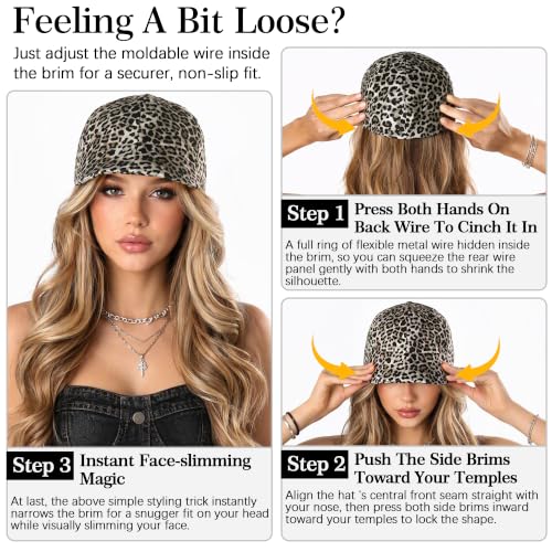 Stylish Newsboy Cap Soft Foldable Flat Cap for Big Heads - color: Beige Leopard