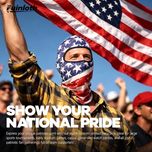 Fuinloth Balaclava Ski Mask, Motorcycle Summer Thin Cooling UV Protection - color: Canada Flag